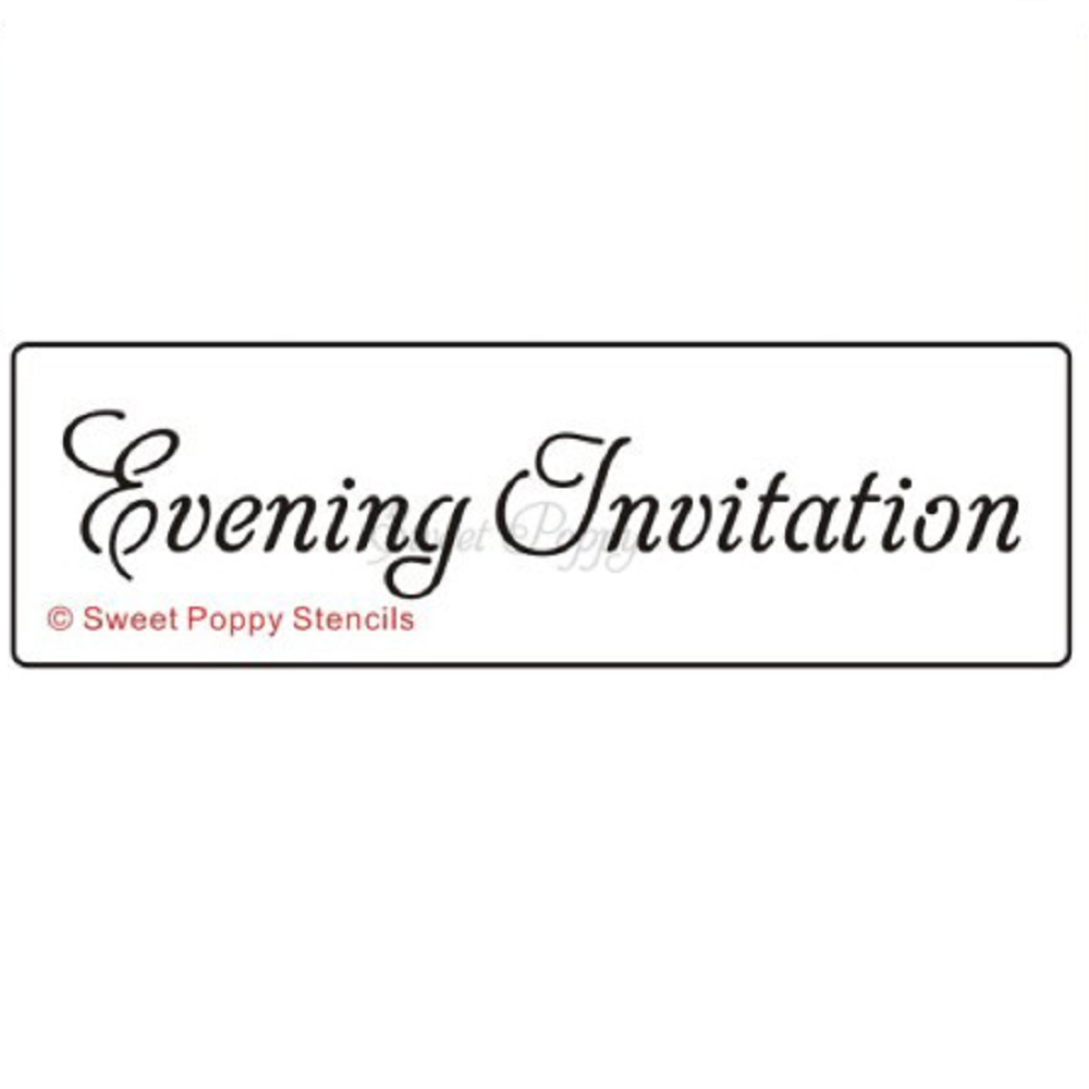Sweet Poppy Stencil: Evening Invitation - Sweet Poppy Stencils