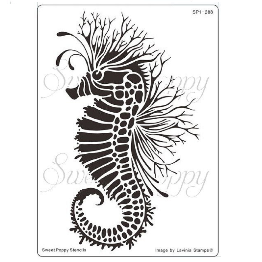 Seahorse stencil great detail