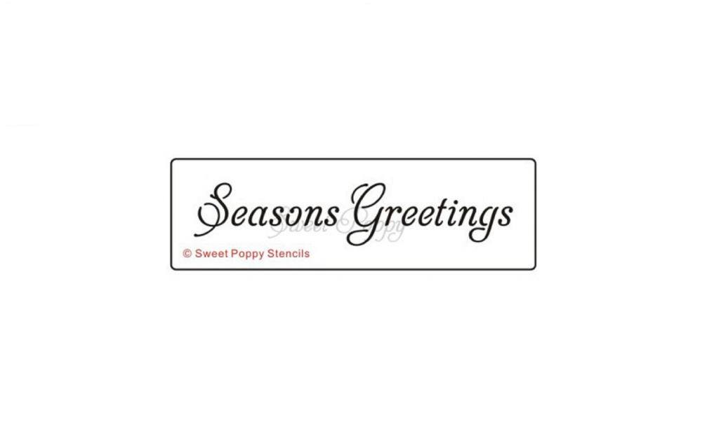 Sweet Poppy Stencil: Seasons Greetings - Sweet Poppy Stencils