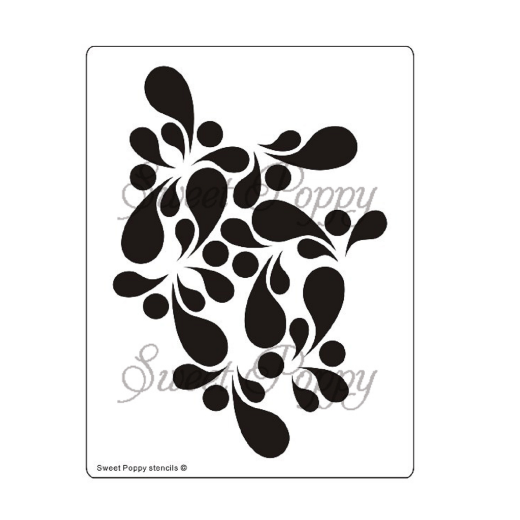 Sweet Poppy Stencil: Teardrop background - Sweet Poppy Stencils