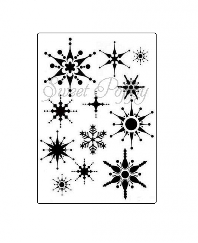 Sweet Poppy Stencil: Snowflake Background - Sweet Poppy Stencils