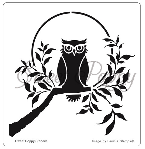Sweet Poppy Stencil: Owl