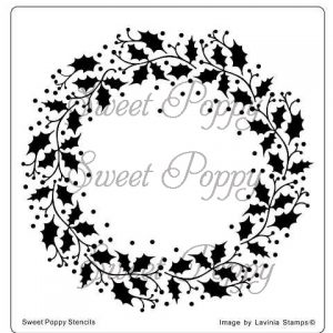 Sweet Poppy Stencil: Christmas Wreath