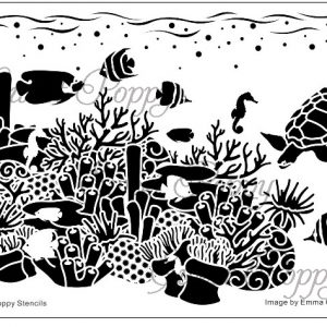 Sweet Poppy Stencil: Sea Scenes Coral Reef