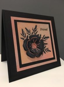 Using oxide inks to create this great poppy card