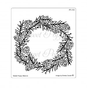 Pine Wreath Stencil