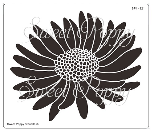 Sweet Poppy Stencils Deco Flower