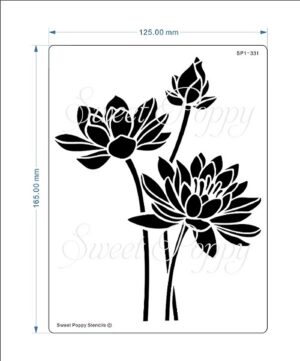 Stencil Lotus Blooms