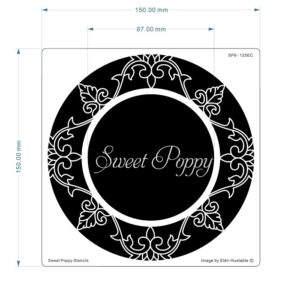 Sweet Poppy Stencil elegant flourish circle
