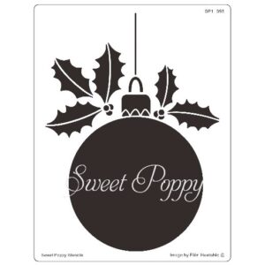 Sweet Poppy Stencil: Large Holly Bauble ***New***