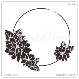 Poinsettia flower circle