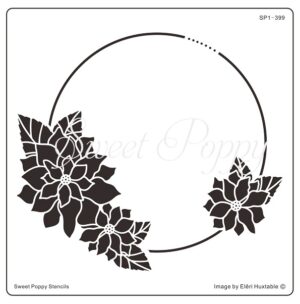 Poinsettia flower circle