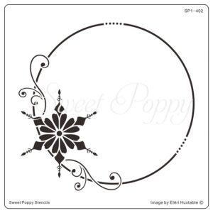 Sweet Poppy Stencil: Single Snowflake Circle ***New***