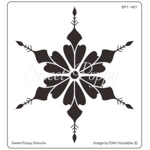 Sweet Poppy Stencil: Single Snowflake ***New***