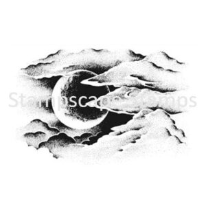 Crescent moon with cloud