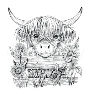 Highland Cow Stamp