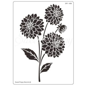Dahlias Stencil
