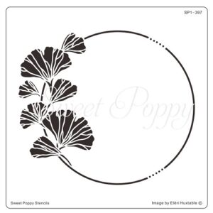 Ginkgo Circle Stencil