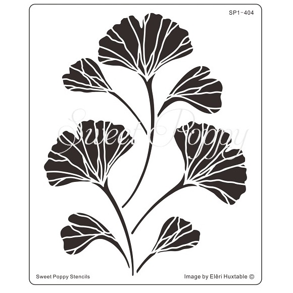 Ginkgo Leaves Stencil