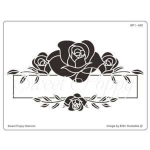 Rose Banner Stencil