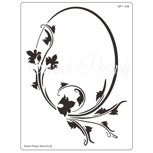 Vintage Oval Stencil