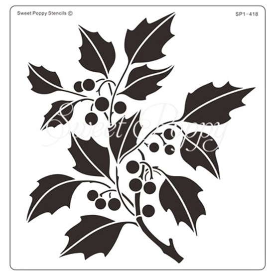 Holly Spray Stencil